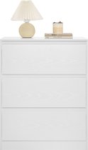 VASAGLE LTS613WE01 - Commode 3 tiroirs - meuble de rangement moderne - pour chambre ou salon