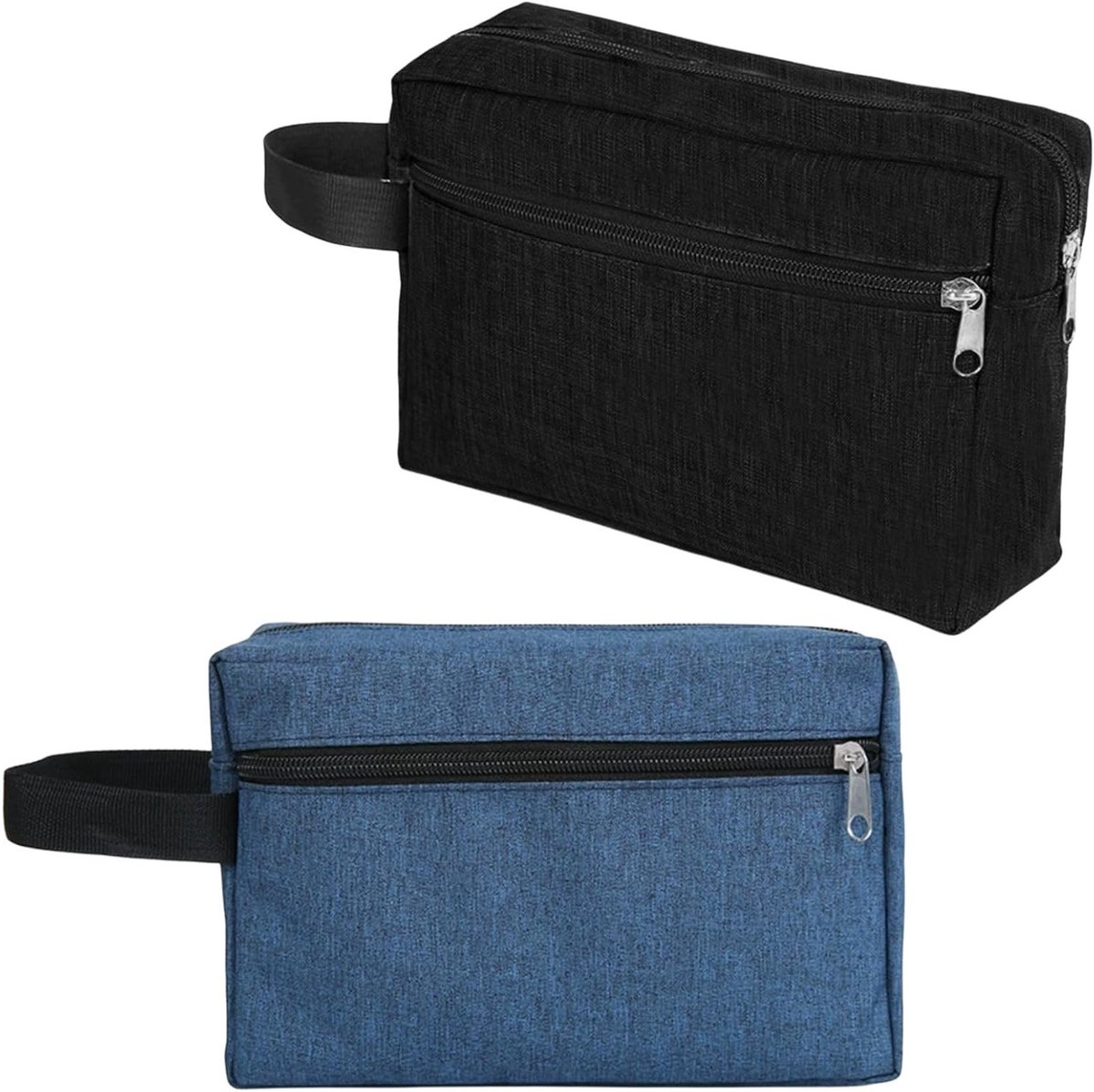 Set van 2 Toilettassen voor Dames en Heren, Handige Waterdichte Cosmetica Tas, Reisorganizer voor Toiletartikelen en Make-up Accessoires