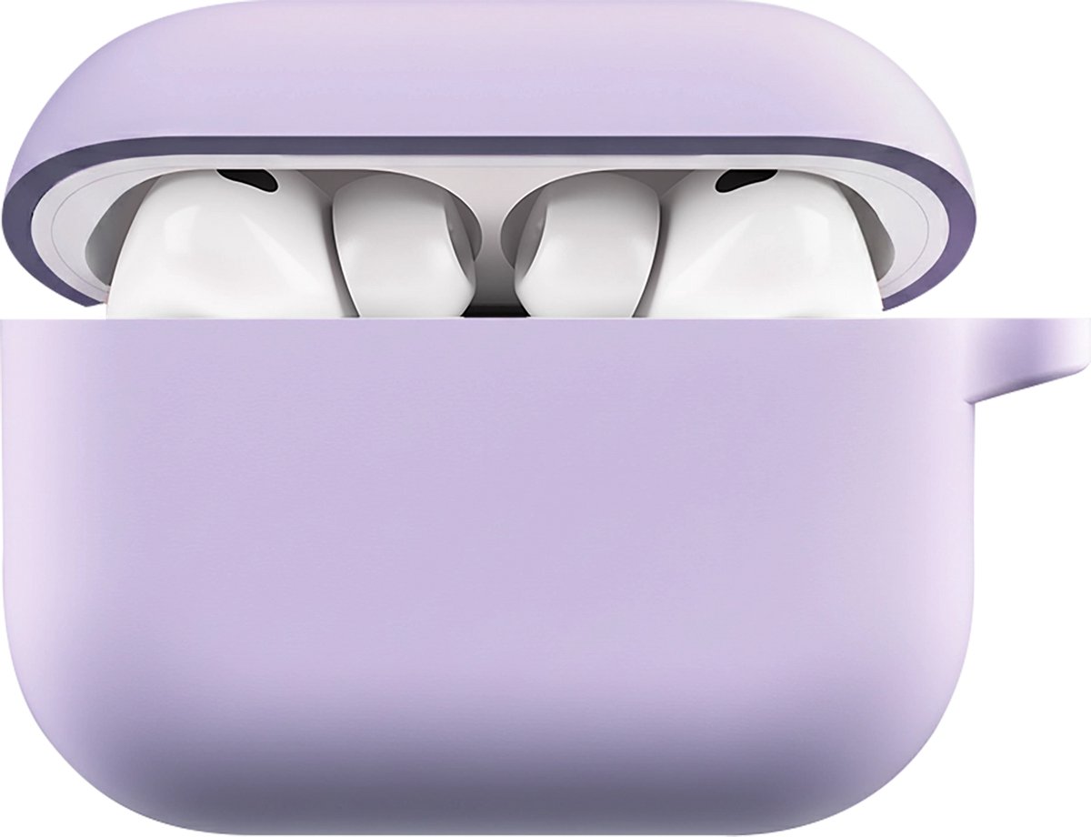 KeyBudz Elevate Hoesje AirPods Pro 3 – Speciaal ontworpen voor AirPods 3de Generatie – Anti-slip coating voor extra grip – Duurzaam en schokabsorberend materiaal - Paars