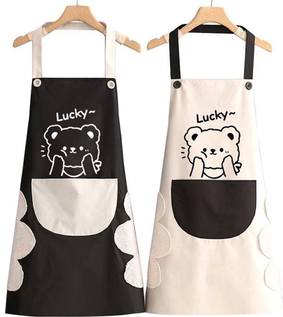 Tweedelig keukenschort, professioneel keukenschort, unisex horecaschort.