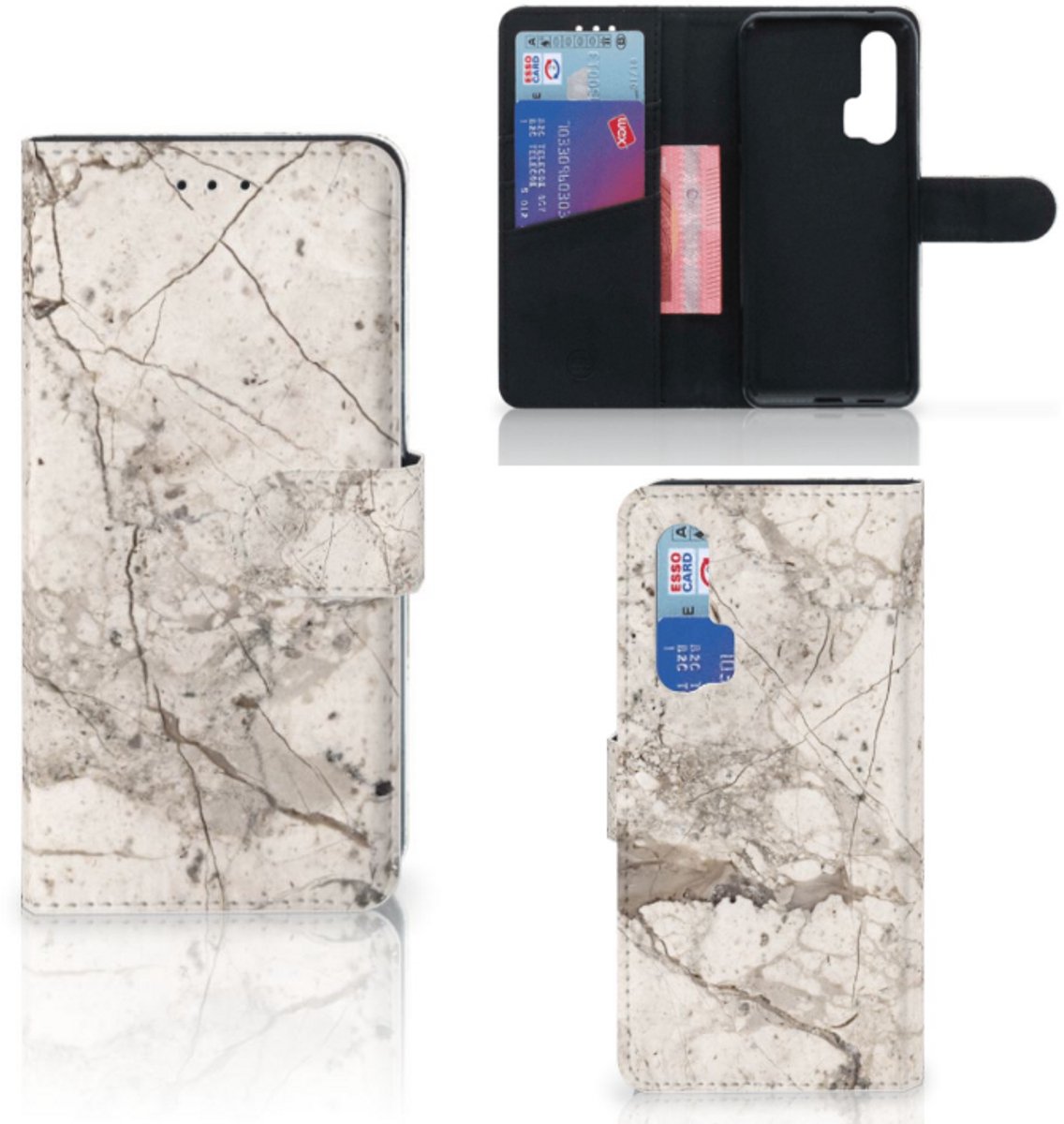 Honor 20 Pro Bookcase Marmer Beige