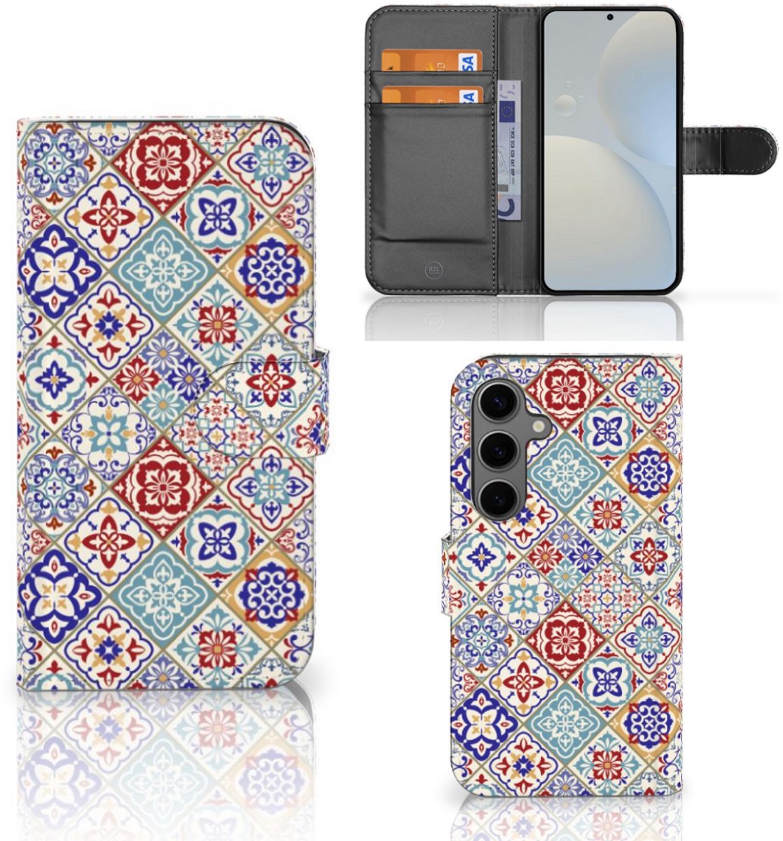 Samsung Galaxy S25 Bookcase Tiles Color