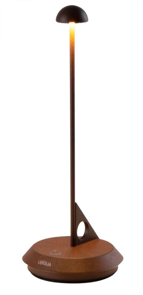 Ubiqua LUME Tafellamp | 2.2W 2700K/3000K | Oplaadbaar IP65 | Dimbaar | Corten