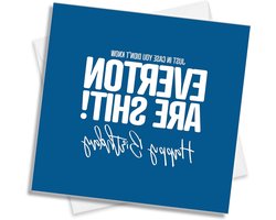 Verjaardagskaart Voetbal - Grappige Kaart Banter Kaart - Supporters Vieren - Hoogwaardig Board - 15 x 145 cm - Wit