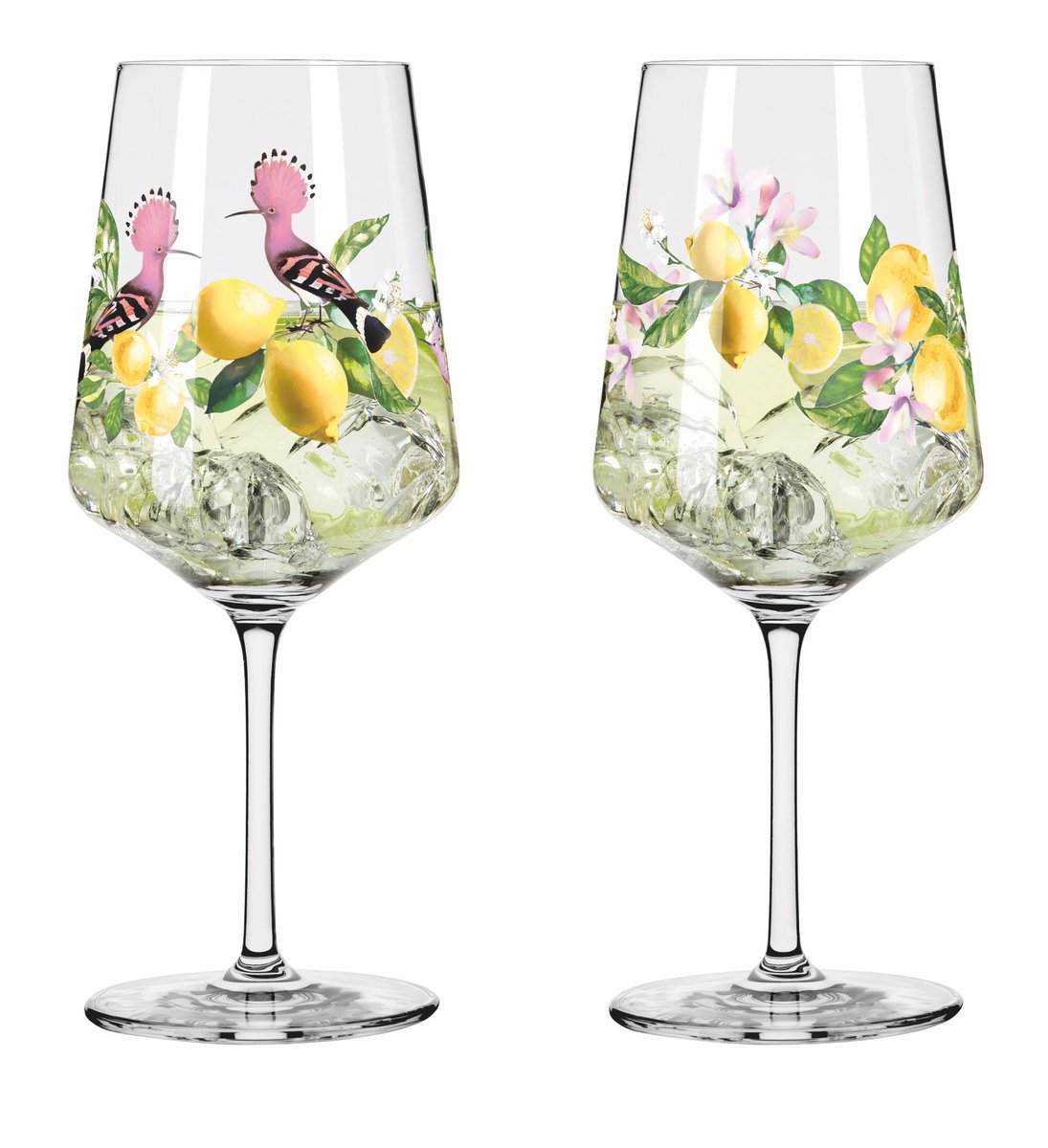 Ritzenhoff Limoncello Glazen - Zomers Citrus Design - 2 Stuks - Kristalglas - 544 ml - Cocktailglazen - Voor Gin-Tonic, Aperol Spritz, Wijn en Meer - Geschikt voor de Vaatwasser - Made in Germany