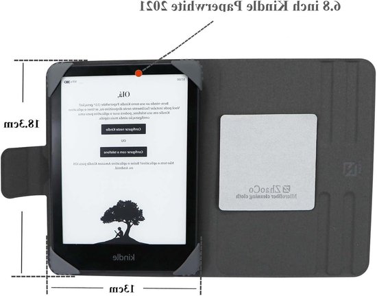 Universele Afneembare Hoes voor 6'' Kindle 2024/2022 en Kobo Nia/Clara - Lichtgewicht Bescherming met Meerdere Kijkhoeken - Lichtblauw van Merkloos — afbeelding 2