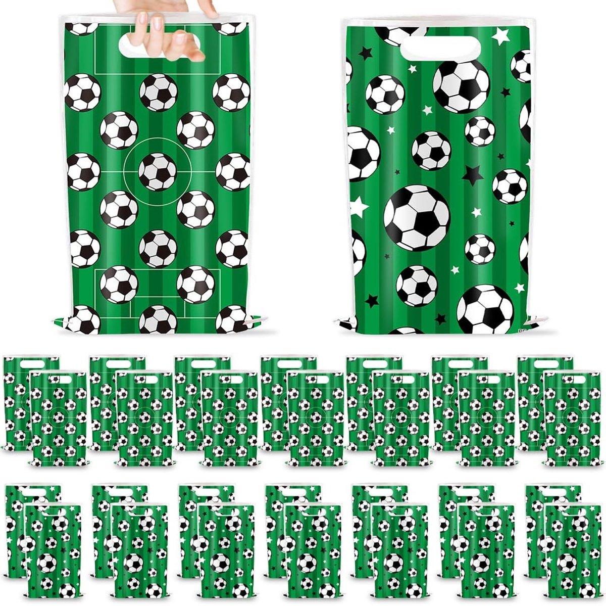 Allecto - Voetbal Snoepzakjes - Cadeautasjes voor Kinderfeestjes - Thema Voetbal - Feestartikelen - Verjaardagen - Kinderen - 30 Stuks