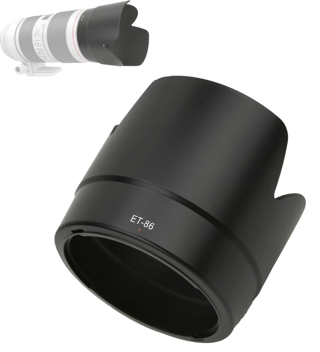 Allecto - Zonnekap - Backlight Eliminator - Zwart - Lichtbescherming - Geschikt voor EF 70-200mm f2.8 IS lens - Duurzaam en stevig