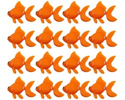 Allecto - Kunstmatige Aquarium Vissen - Decoratie voor Vistank - Oranje - Bewegende Nep Vissen - Educatief Speelgoed - 16 Stuks