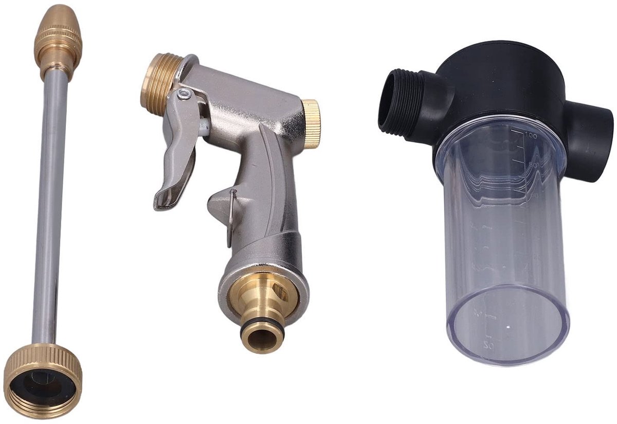 Allecto - Hogedruk Waterpistool - Draagbare Tuinslang Accessoire - Flexibele Sproeier - Schuim Spray Tool - Ideaal voor Tuinonderhoud - Met Draaiba...