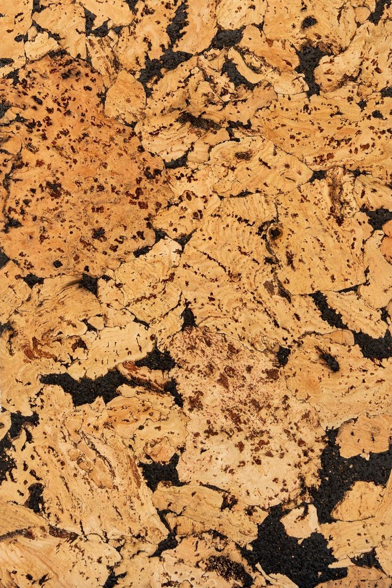 Kurk Behang - Tegels – Naturel - Zwart- Wandbekleding - 100% kurk - Barcelona - 3 mm dik - 0,3x0,6 – prikbord - Bruin