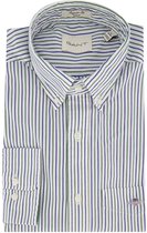 Chemise Gant rayée verte 100% coton