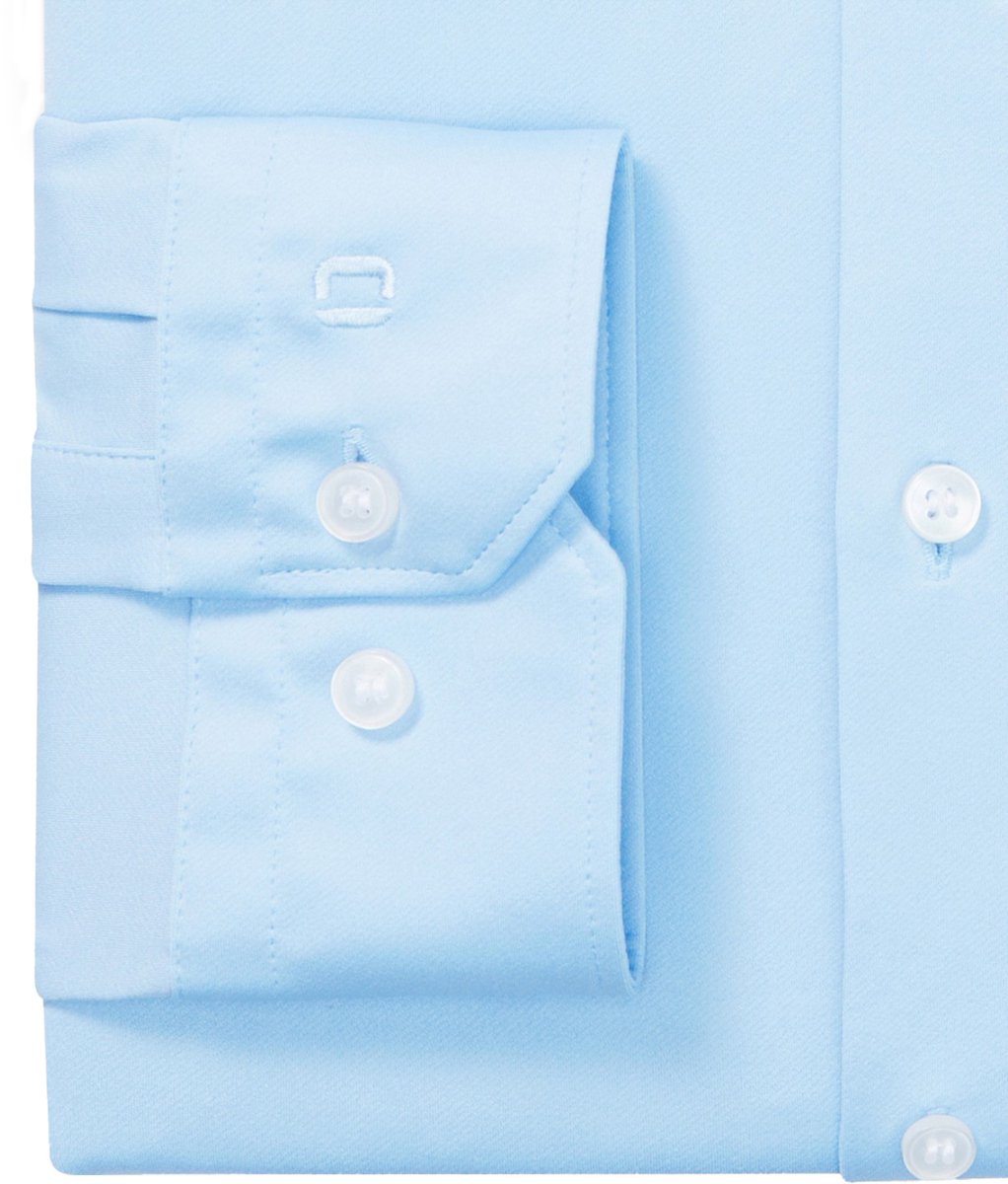 Olymp overhemd lichtblauw effen polyamide super slim fit