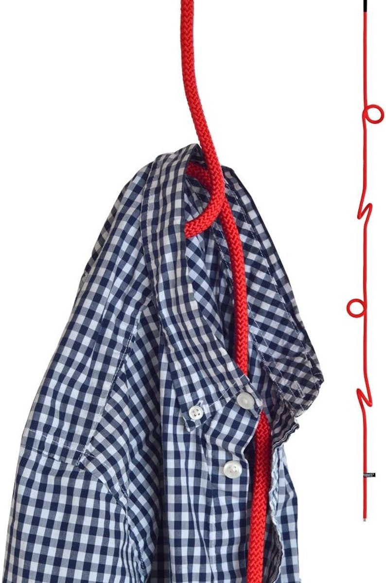 Hangende Kleerhanger - Touw Kapstok - Ruimte Besparen - In Hoogte Verstelbaar - 240 cm - Groen
