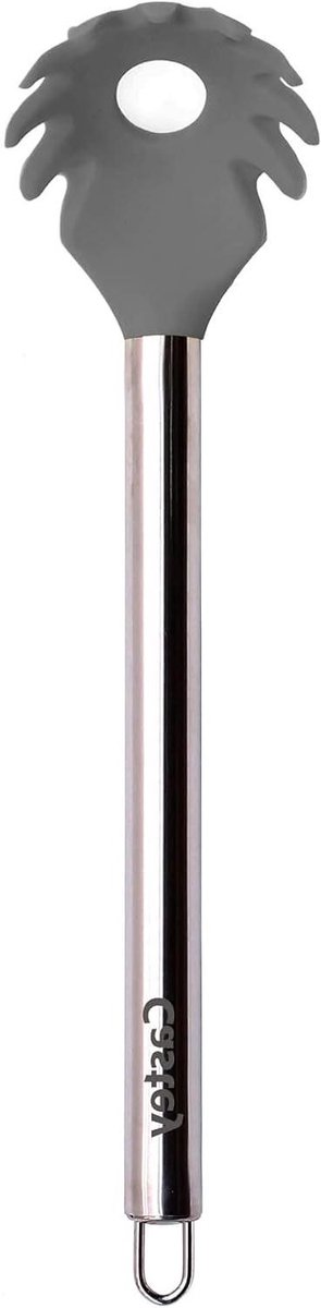 Siliconen Lepel - Uitlepel - Koken en Serveren - Hittebestendig tot 200°C - 37 cm - Zwart
