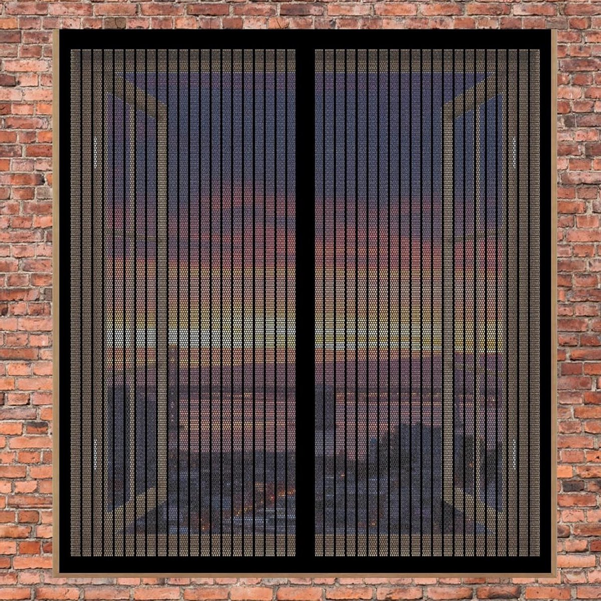 Raamscherm Insectenhor - Muggenhor Raam - Insecten Buiten Houden - Automatisch Sluitend - 130 x 60 cm - Zwart
