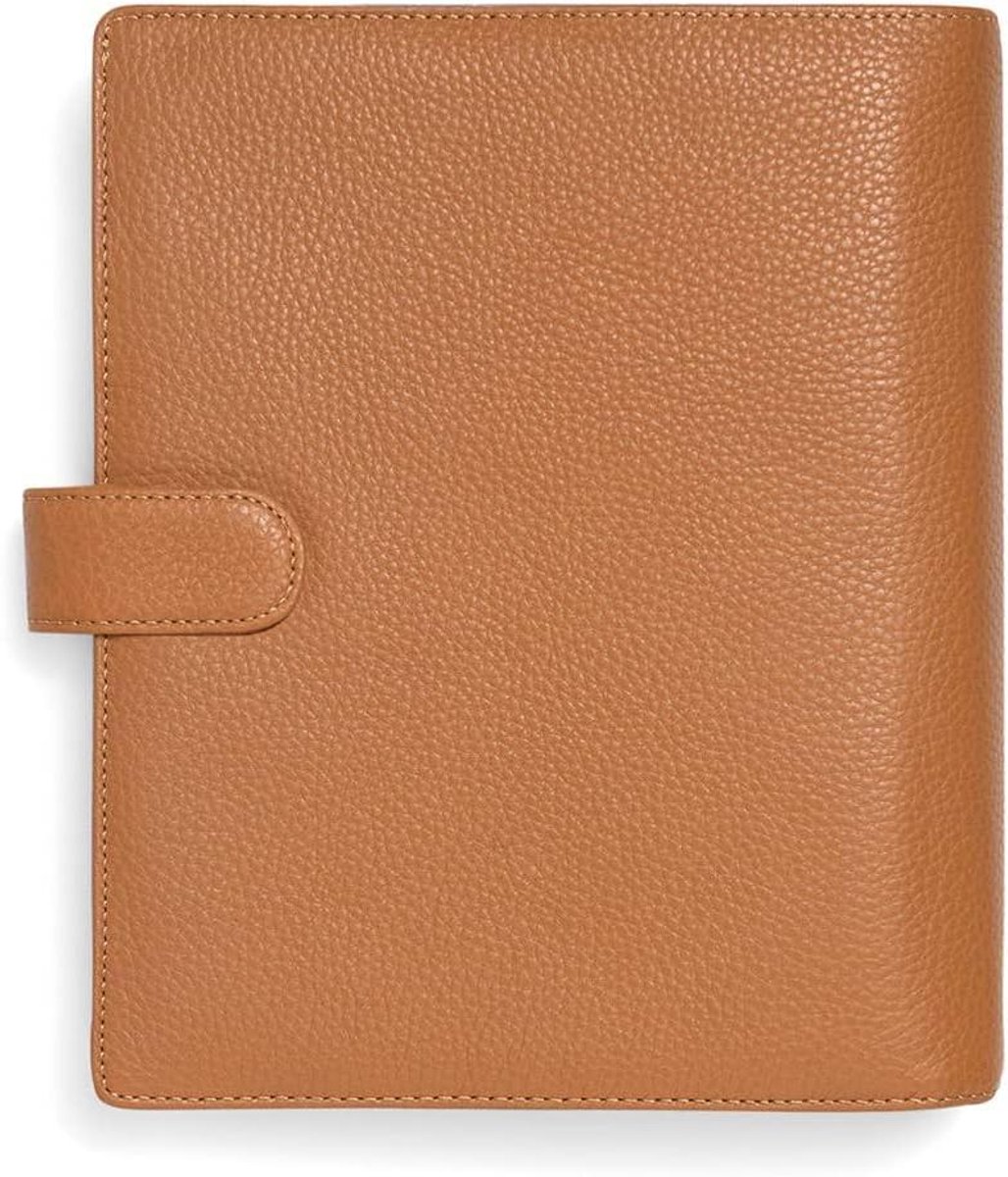 A5 Organizer - Agenda Planner - Dagelijkse Planning - Zachte Leren Omslag - 148 x 210 mm - Amandel
