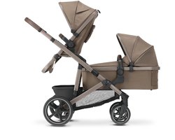 Deryan Evy V3 Kinderwagen - Duo Kinderwagen - Uitbreidbaar - Inclusief reiswieg - Hazel
