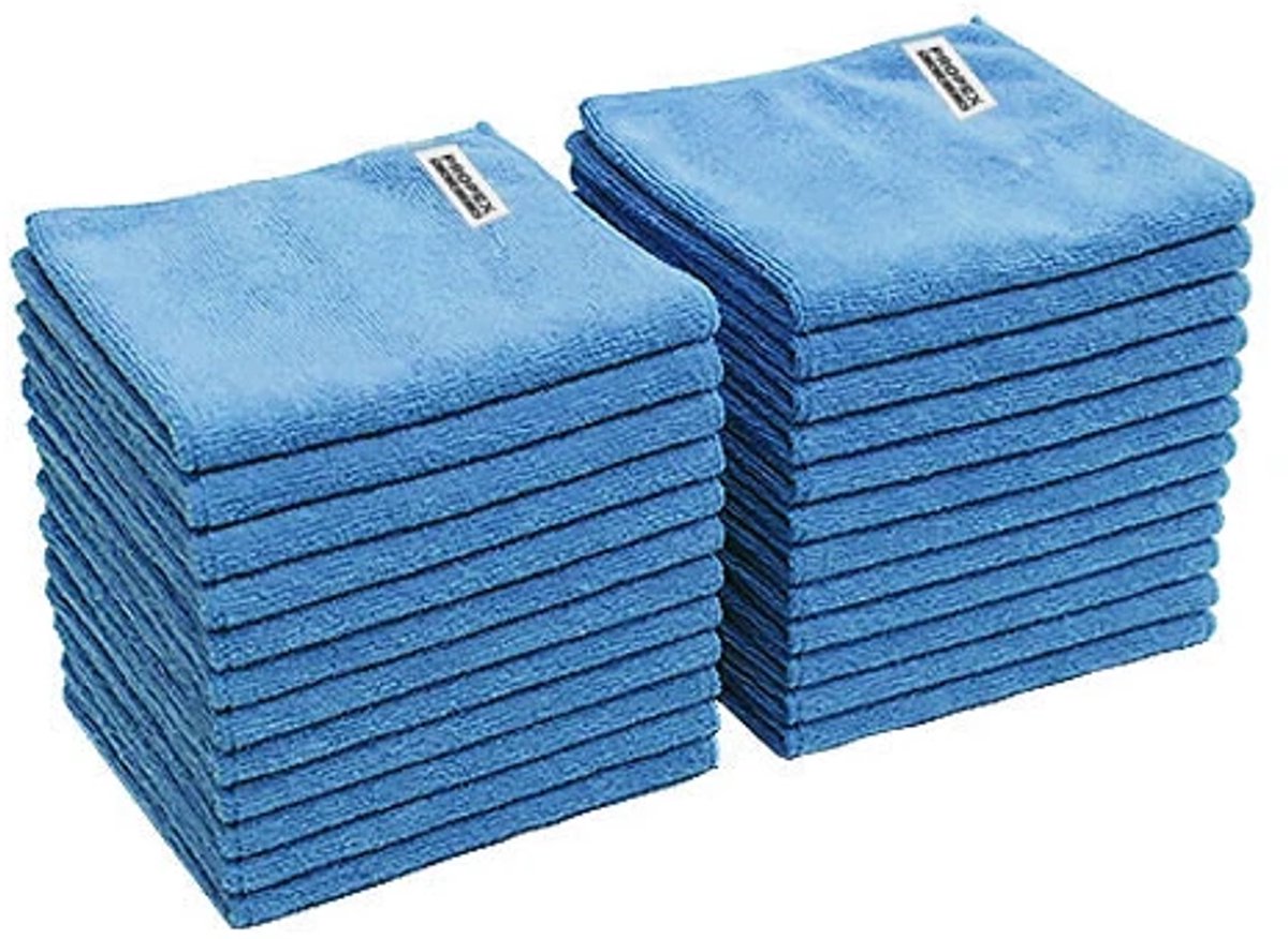 Propex microvezeldoek blauw 40 x 40 cm (24 stuks) - Schoonmaakmiddelen - Facilitair