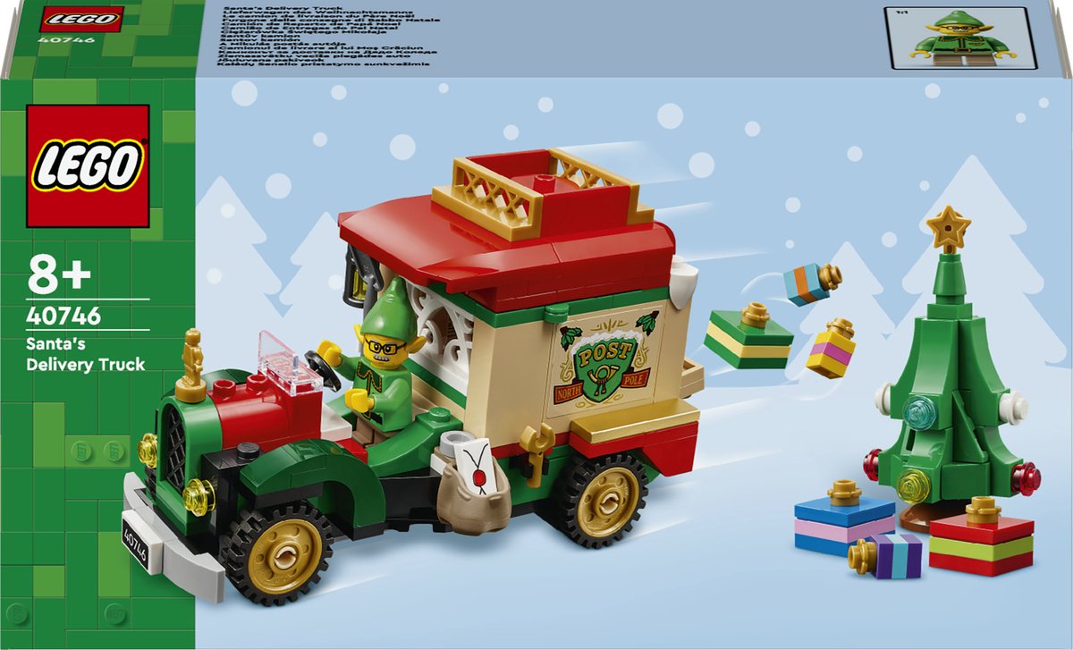 LEGO Bezorgtruck van de Kerstman - 200-delige bouwset met minifiguren