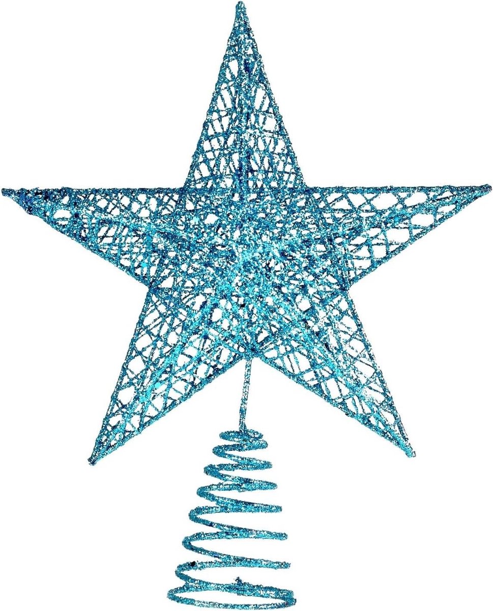Kerstboom Ster - Boomversiering Top - Kerstsfeer Creëren - Glitter Versiering - 20 cm - Goud