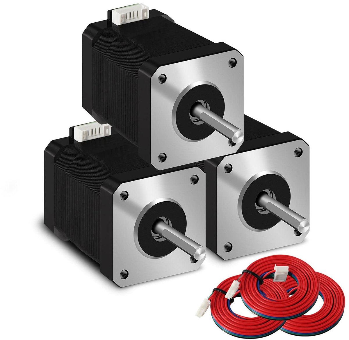 Stappenmotor Nema 17 - Motor 3D-printer - 3D-printen - Lage warmteontwikkeling - 42-48 - Zwart