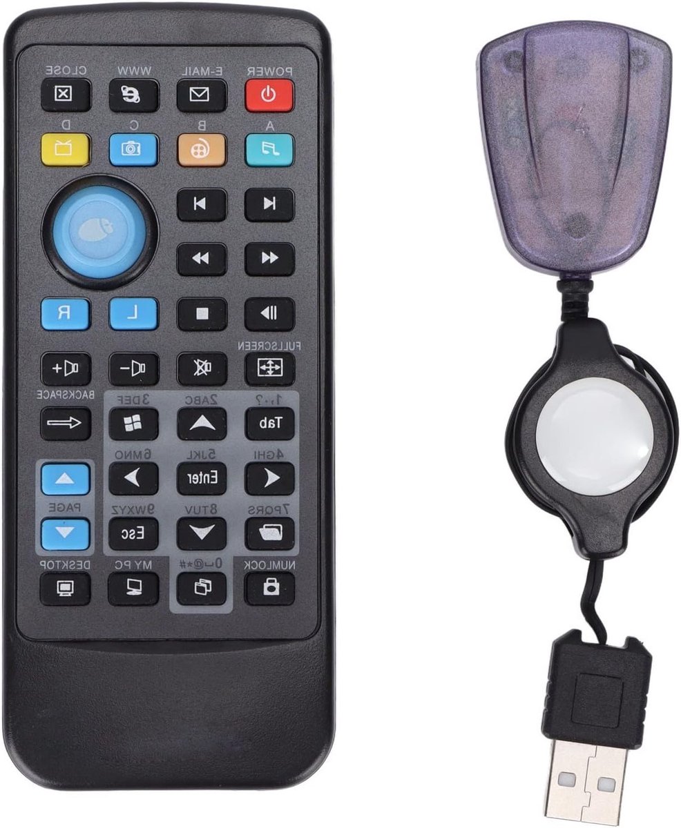 Multifunctionele afstandsbediening voor PC met 6 multimedia sneltoetsen, ideaal voor films, muziek en gaming