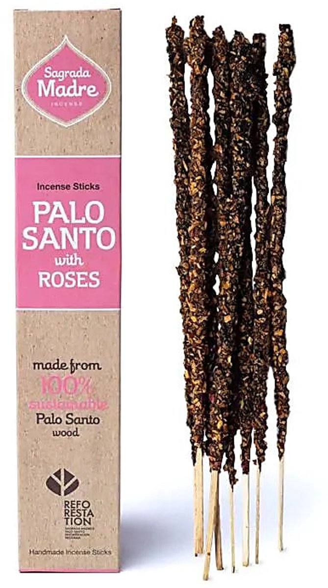 Sagrada madre - palo santo met roos - wierook - 1 doosje