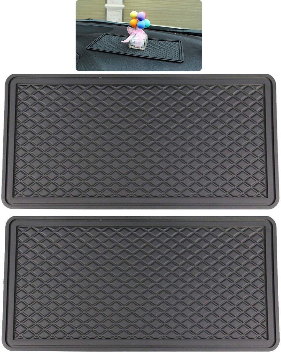 Store_9 - Dashboardmat - Antislip - Hittebestendig - Zwart - Herbruikbaar - Perfect voor auto-accessoires - 2 stuks