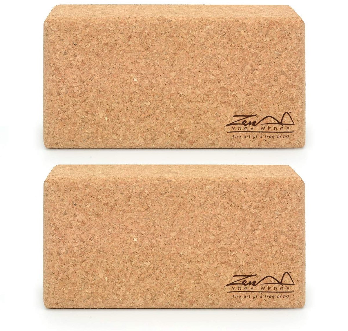 Vt products - Cork Yoga Blokken Set van 2 - Premium Natuurlijke Materialen - Ideaal voor Yoga en Pilates - 100% Duurzaam - Niet-slip Grip - Ondersteun