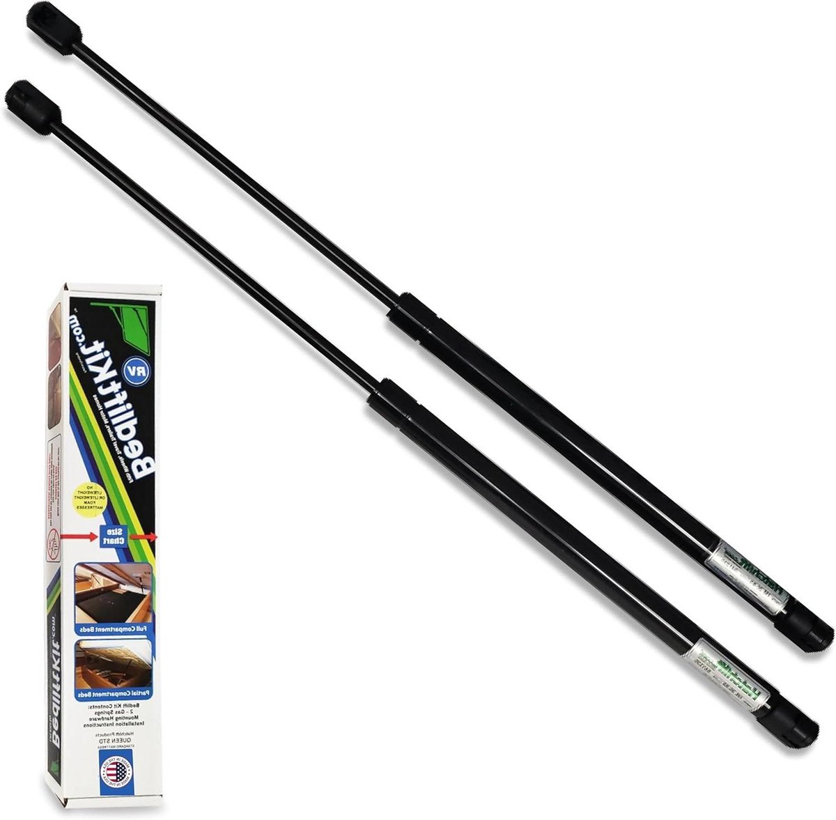 Bed Lift Kit - Onderbed Opbergkit - Toegang Onder Bed - Voor Queen Bedden - 55.9 cm - Zwart