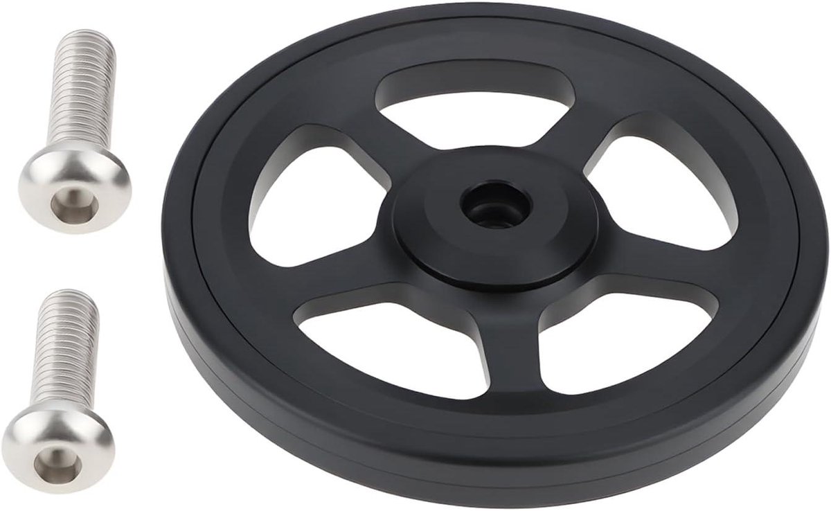Fiets Easy Wheels - Vouwfiets Wielen - Vouwfiets Manoeuvreren - Aluminium Legering - 60mm Diameter - Zwart
