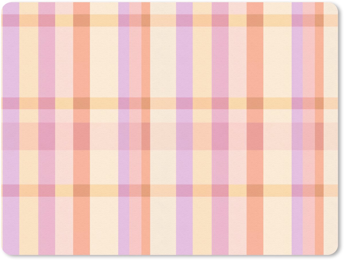 Muismat 12x10 cm - Mousepad Pastel - uitpatroon - Geometrisch - Muismatten