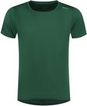 Donkergroen kort-mouwig sportshirt met Rogelli logo op de schouder.