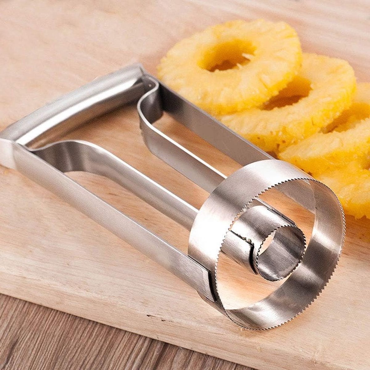 Ananas Snijder en Schiller van RVS, Snelle en Eenvoudige Ananas Pitter, Keukenhulpmiddel voor Thuisgebruik en Koken