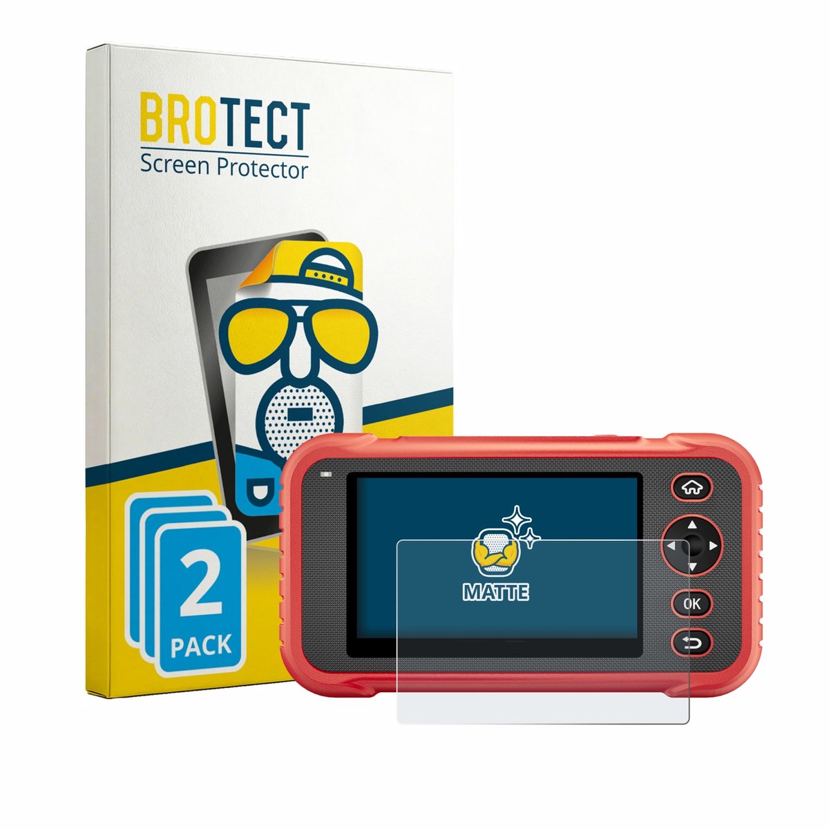 BROTECT - Screenprotector voor Launch CRP129E Plus - Folie Beschermfolie matte 2 Stuks
