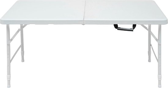 Campingtafels 180.34 cm - Opklapbare Vrijetijdstafel - Voor Binnen En Buiten - Roestbestendig - Metaal - Wit — afbeelding 3
