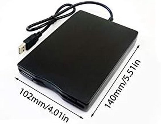 Externe Diskette Drive - USB Floppy Drive - Oude Bestanden Lezen - Draagbaar Ontwerp - 35 inch - Zwart — afbeelding 4