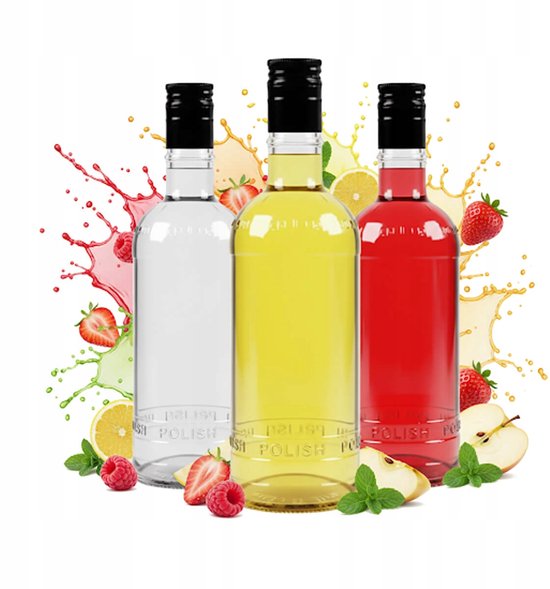 Bimberek - Luxe Glazen Flessen - 500ml - Met Schroefdop van Merkloos — afbeelding 4