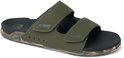 Militaire groene Reef slipper met twee banden en camouflage zool.