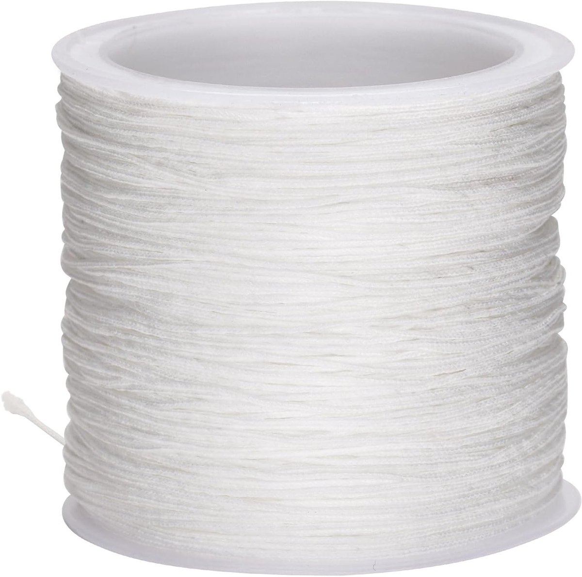 100 m Nylon Koord 0.8 mm, Niet-Elastisch Roman Blinds Koord, Wit Armband Koord, Scheurbestendig voor DIY Sieraden en Kralen