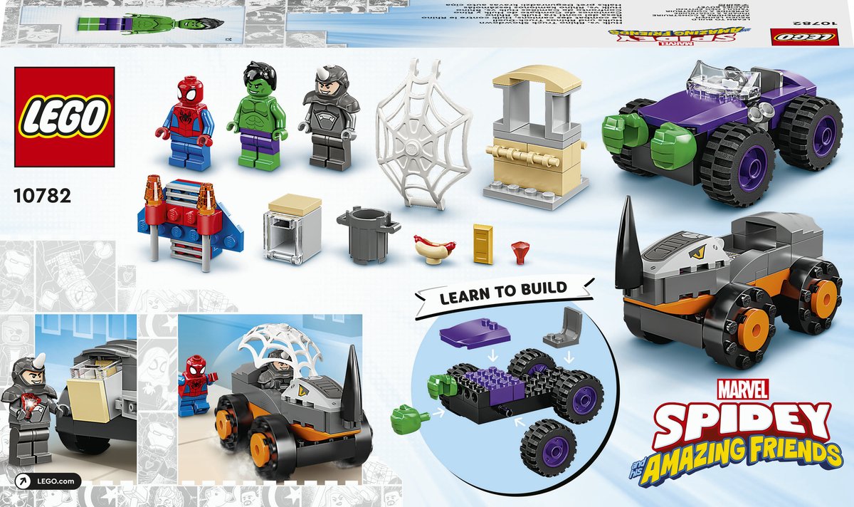 LEGO Marvel Spider-Man Hulk vs. Rhino truck duel - 10782 — afbeelding 5