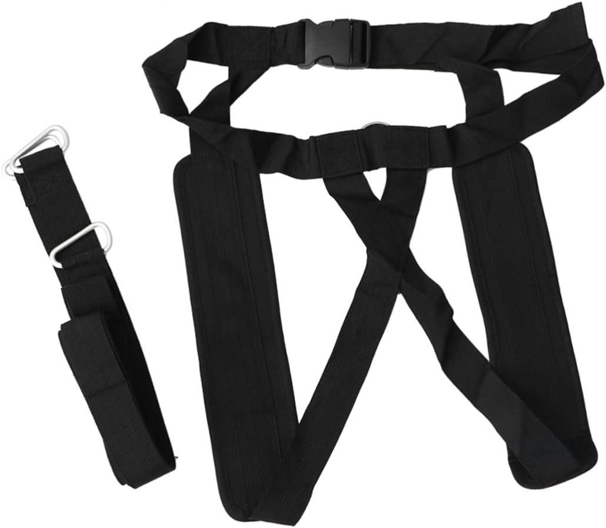 Weerstandsband - Trekriem Slee - Full Body Training - Veilig en Zacht Materiaal - 42 x 84 cm - Zwart