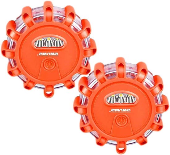 Noodverlichting Auto - Waarschuwingslicht - Verkeersveiligheid - Magnetische montage - 10.5 cm diameter - Oranje