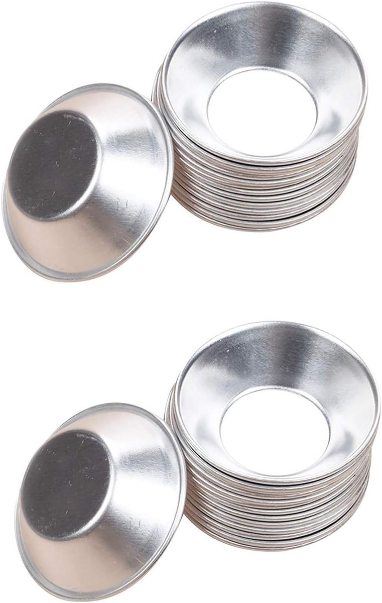 20 Stuks Antiaanbak Bakvormen voor Eieren, Taart en Muffins - Ideaal voor Pudding, Quiches en Chocolade Desserts