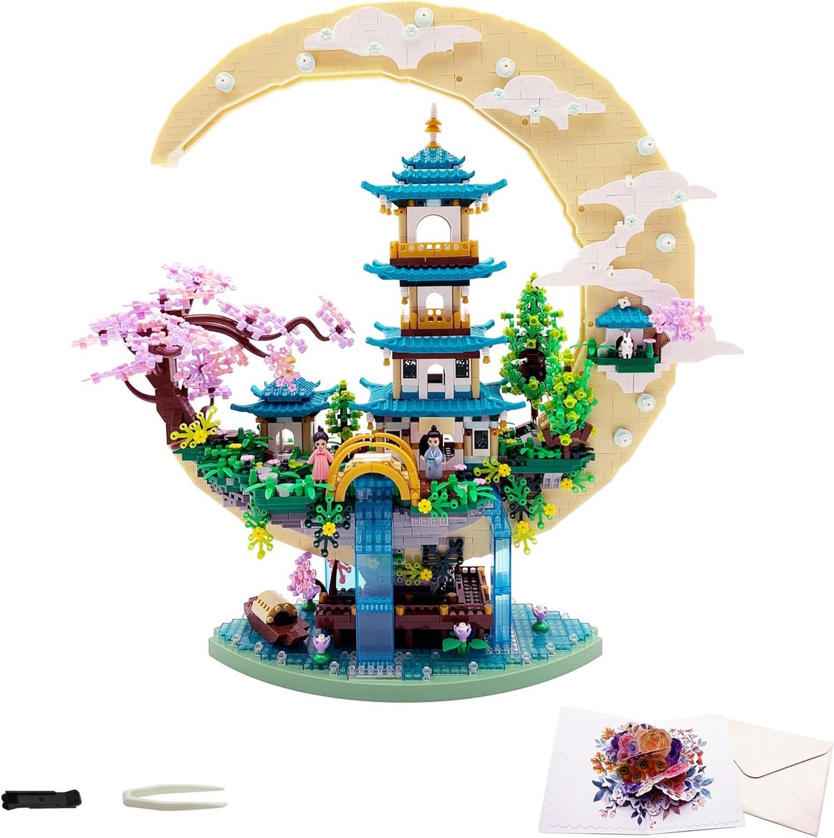 Chinese Palace Bouwset - Miniatuur Architectuur - Huis Decoratie - Gedetailleerde Micro Blokken - 4288 Stukjes - Multicolor