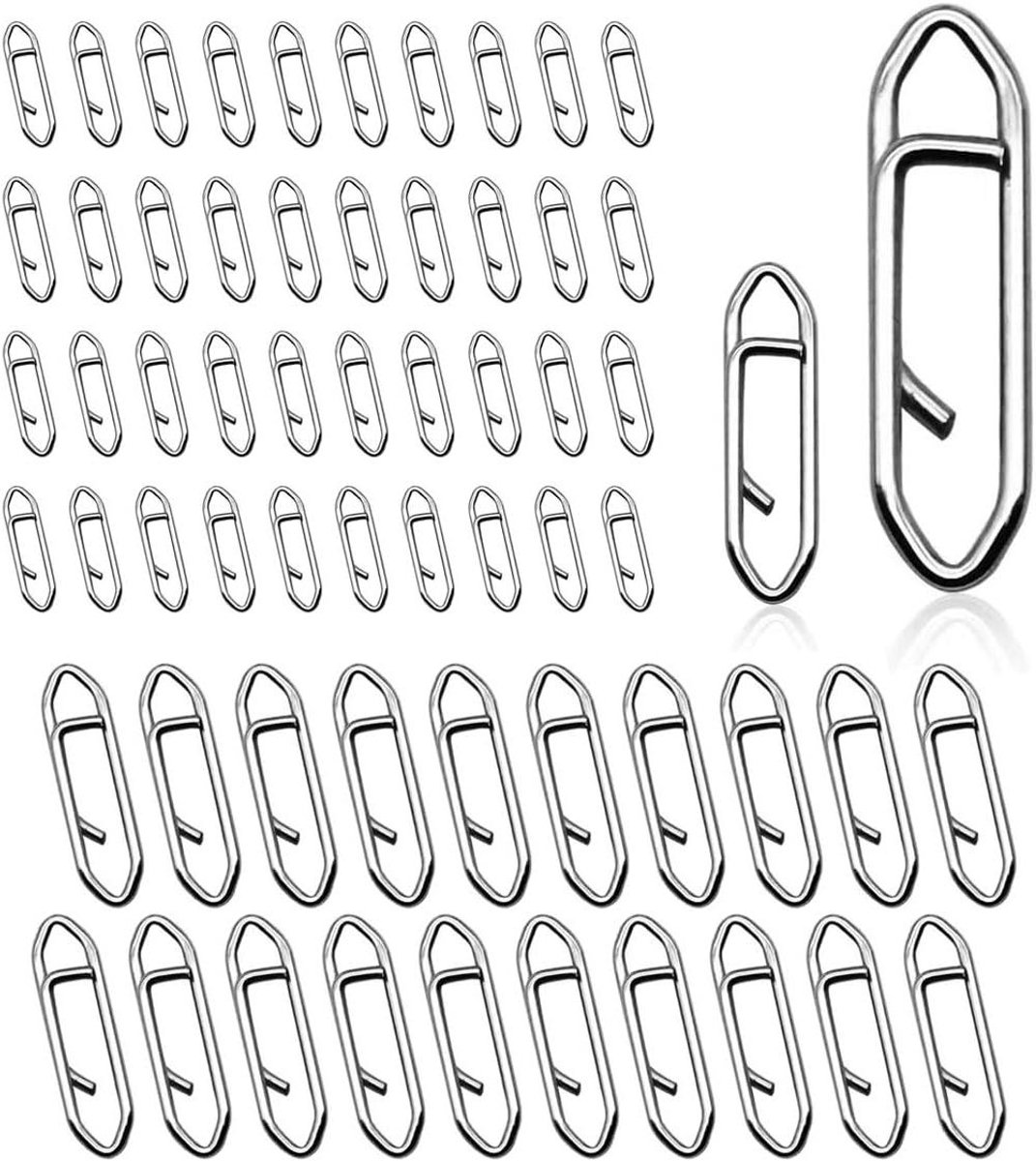 Visclips - Snelwissel Clips - Snel Kunstaas Wisselen - Roestvrij Staal - 80 Stuks - Wit