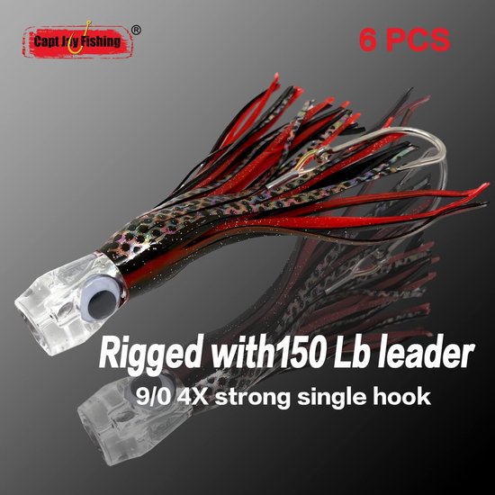 Trollen Lokken - Vis Lokaas - Big Game Vissen - 9 Inch Groot - 6 Stuks - Gemengde Kleuren — afbeelding 2