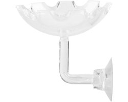 Garnalen voederdispenser - Voerbakje kom - Aquarium voeren - Voorkomt rommel - 6 cm diameter - Transparant
