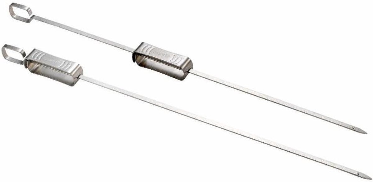 Shashlik Spiesen - Spies Set - Barbecue Avonden - Roestvrij Staal - 45 cm - Chroom